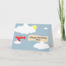 Grattis på födelsedagenpappa - flygplanpappa kort