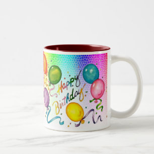 Grattis på födelsedagenpartymugg Två-Tonad mugg