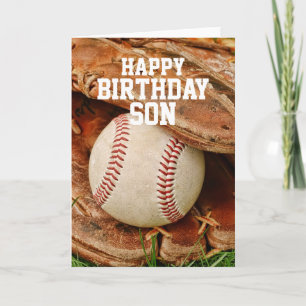 Grattis på födelsedagenSonbaseball och gammal Kort