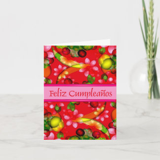 Grattis på födelsedagenspanjor med tom insida kort