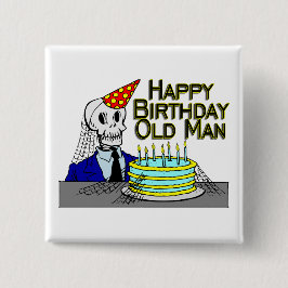 Grattis på födelsedagenspindelnätgamal man knapp