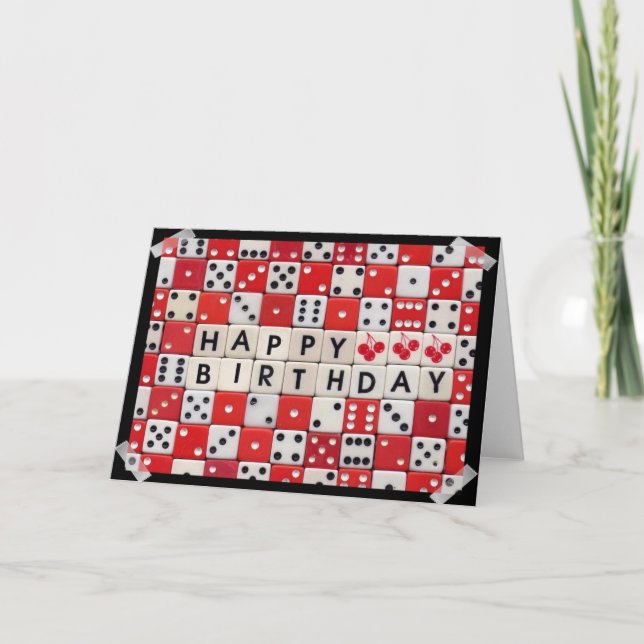 Grattis på födelsedagentärningkort kort (Framsida)