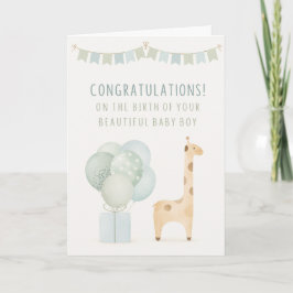 Grattis på födelsen av din lilla pojke! kort