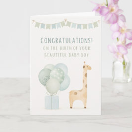 Grattis på födelsen av din lilla pojke! kort