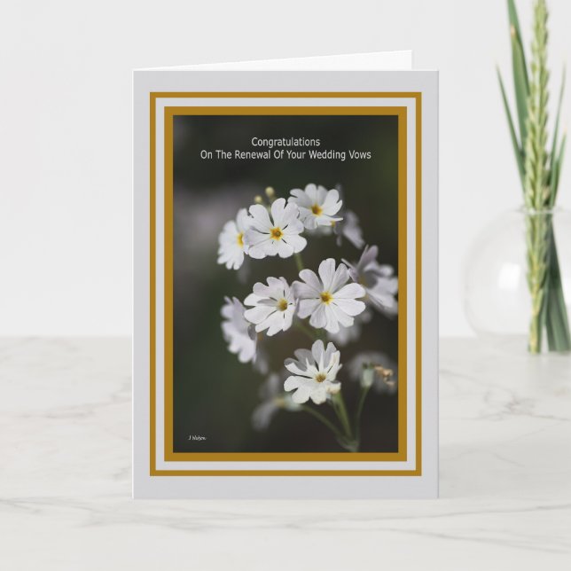 Grattis på förnyelsen av er äktenskapslöfte kort (Framsida)