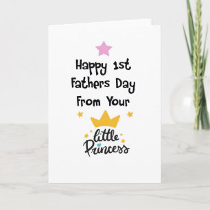 Grattis på första fars dag från din lilla prinsess kort