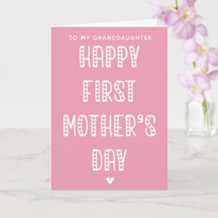 Grattis på första mors dag till min sondotter kort