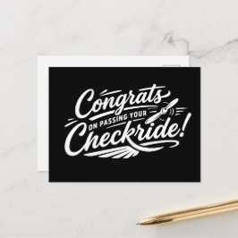 Grattis på godkänd checkflygning! vykort