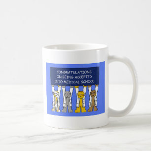 Grattis på godtagande in i medicinsk fakultet kaffemugg