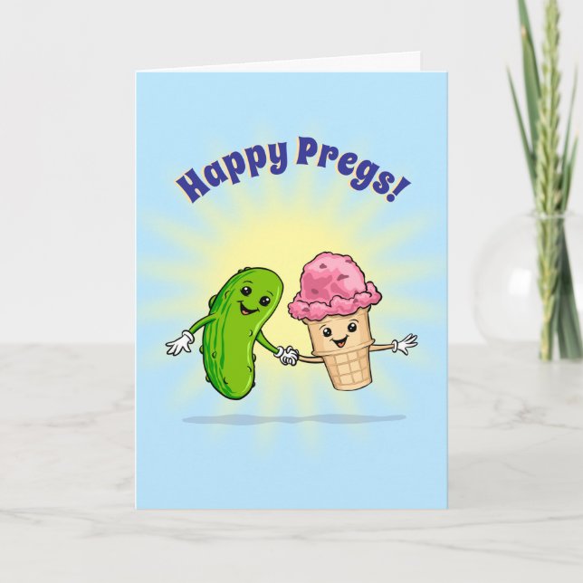 Grattis på graviditeten - Pickles & Glass Kort (Framsida)