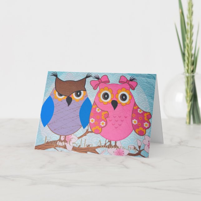 GRATTIS PÅ GULDBRÖLLLOPSDAG VÄLKOMSTKORT KORT (Framsida)