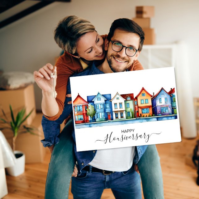 Grattis på husets årsdag housiversary rekommendati kort (Skapare uppladdad)