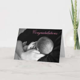 Grattis på kort för Babyflicka