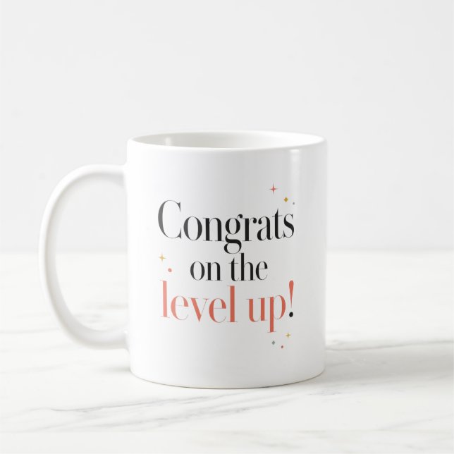 Grattis på Level Up Kaffemugg (Vänster)