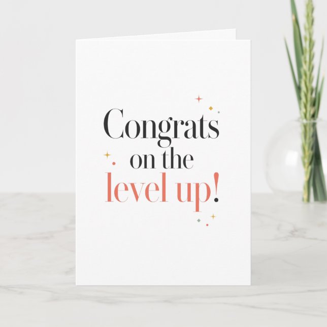 Grattis på Level Up Kort (Framsida)