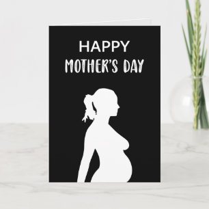Grattis på mors dag Babybauch Blivande mamma Kort