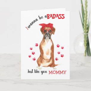 Grattis på Mors dag Badass din Boxerhund Kort