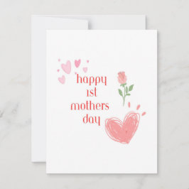 Grattis på mors dag för första gången julkort