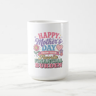 Grattis på mors dag från din älskade ekonomiska be kaffemugg