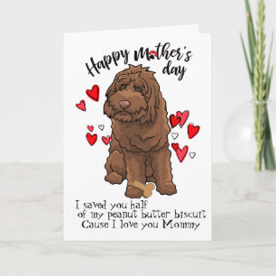Grattis på mors dag från din Labradoodle-hund Kort