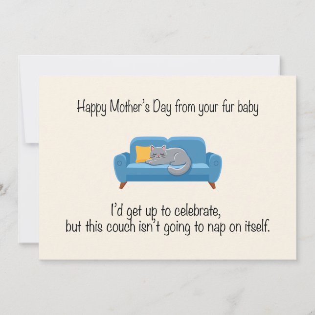 Grattis på mors dag från din pälsbaby julkort (Framsida)