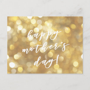 Grattis på mors dag! Glamorösa Guldgnistningar Vykort