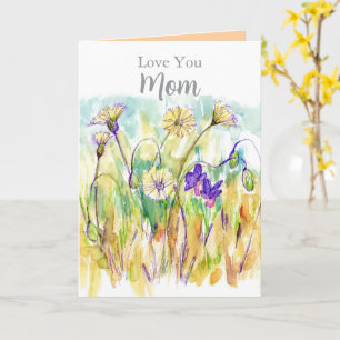 Grattis på mors dag kärlek mamma blommor kort