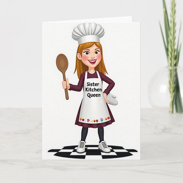 Grattis på mors dag kockkort kort (Framsida)