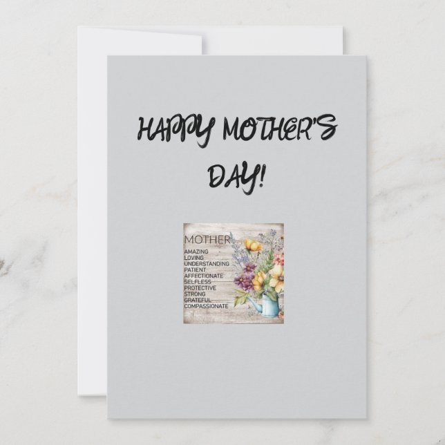 Grattis på mors dag kort (Framsida)