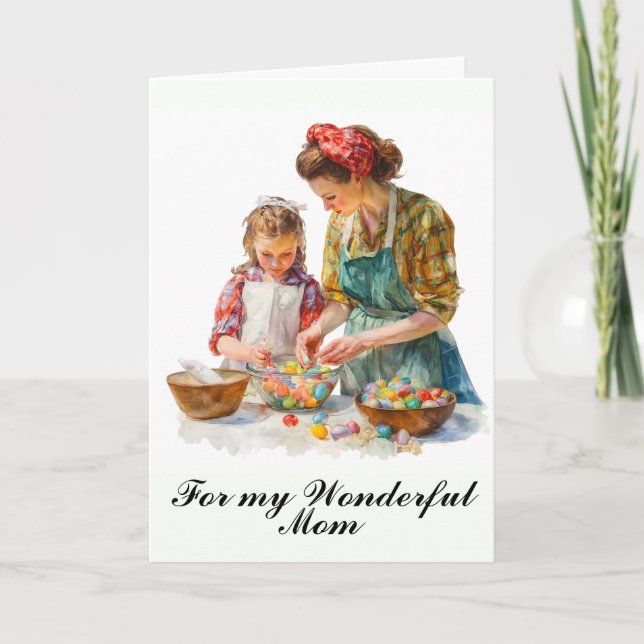 Grattis på mors dag Kort från dottern Mamma (Framsida)