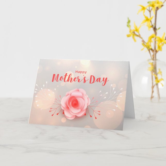 Grattis på Mors Dag-kort Kort (Gul blomma)