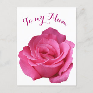 Grattis på mors dag Mamma vacker varmröd ros blomm Vykort