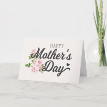 Grattis på Mors dag med Rosa Rosor | Vykort