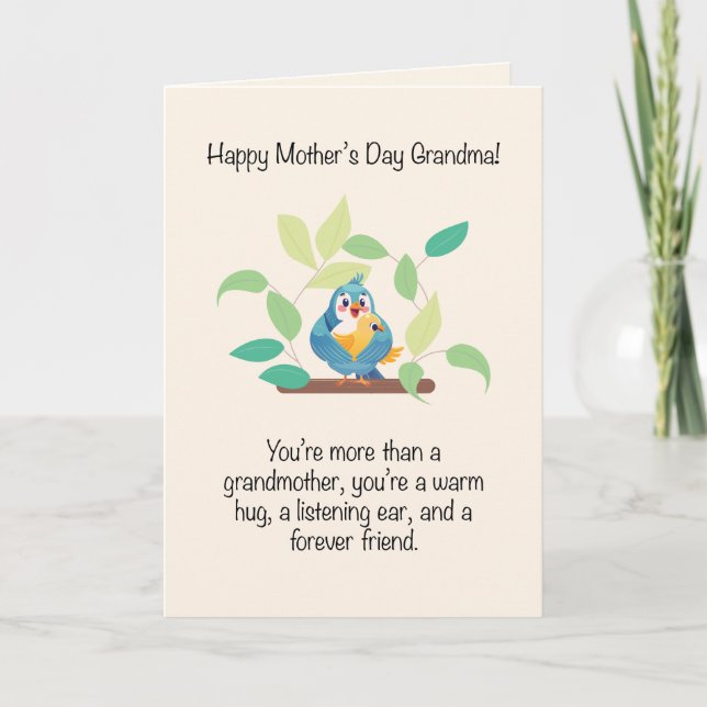 Grattis på mors dag mormor helgkort (Framsida)