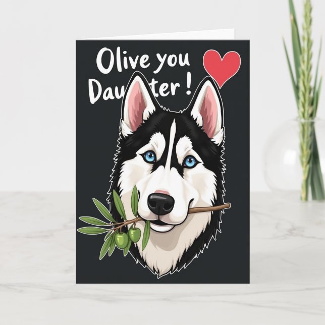 Grattis på Mors dag Snö Hund Kort (Framsida)