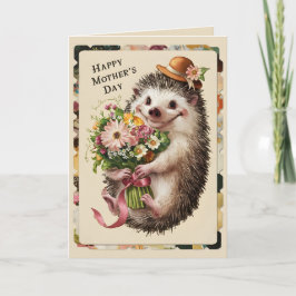 Grattis på mors dag Söt igelkott Kort