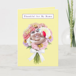 Grattis på mors dag Tacksam för Mamma Blommig Kort