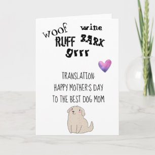 Grattis på mors dag till bästa hundmamma från hund kort