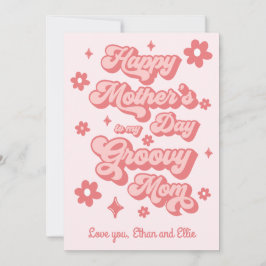 Grattis på mors dag till min Groovy Mamma Julkort