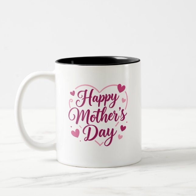 Grattis på mors dag Två-Tonad mugg (Vänster)