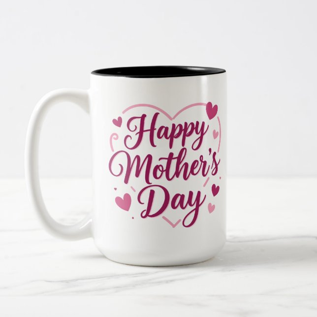 Grattis på mors dag Två-Tonad mugg (Vänster)