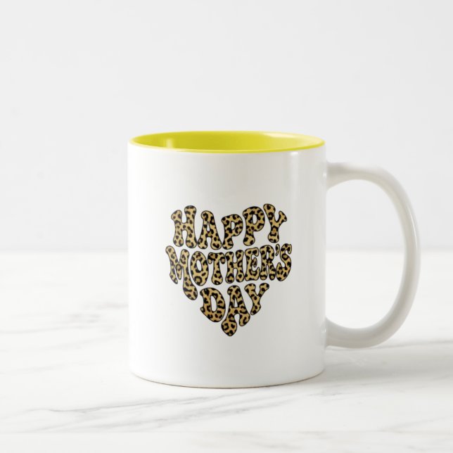 Grattis på mors dag Två-Tonad mugg (Höger)