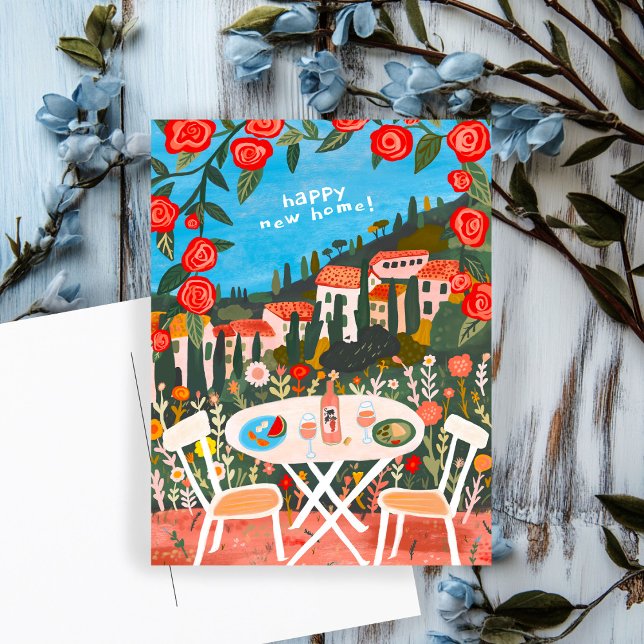 Grattis på Ny Hem Landsbygdsutsikter Konst Vykort (Congratulations on New Home Countryside Views Art Postcard
)