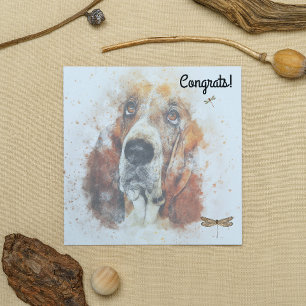 Grattis på nytt husdjur Hund-kort Kort