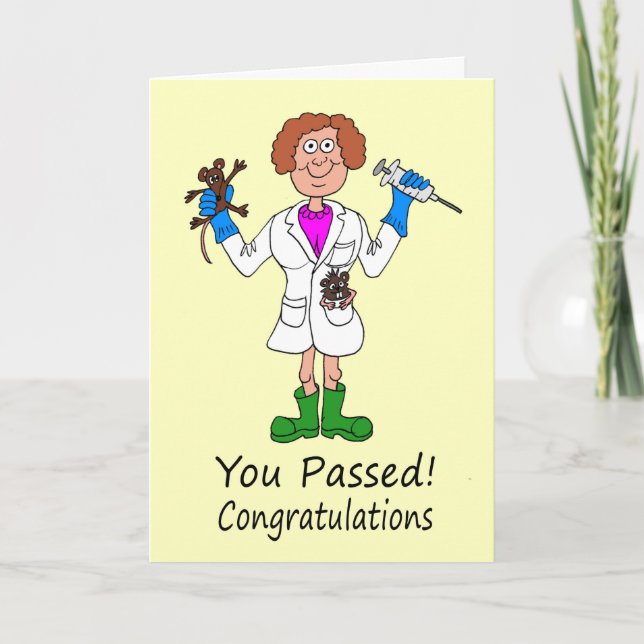 Grattis på passande kvalificerat som en Vet Kort (Framsida)