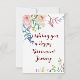 Grattis på pensionen Blommiga önskningar