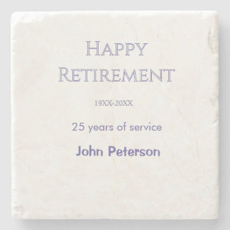 Grattis på pensionen grått namn år tjänsteår stenunderlägg
