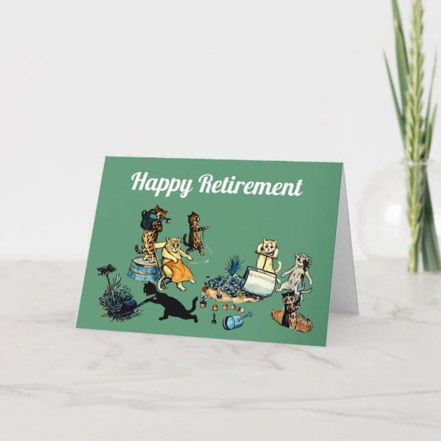 Grattis på pensionen trädgård kort (Framsida)