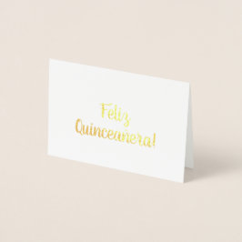 Grattis på Quinceañera! Folierat Kort