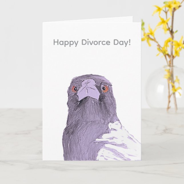 Grattis på skilsmässodagen kort (Gul blomma)